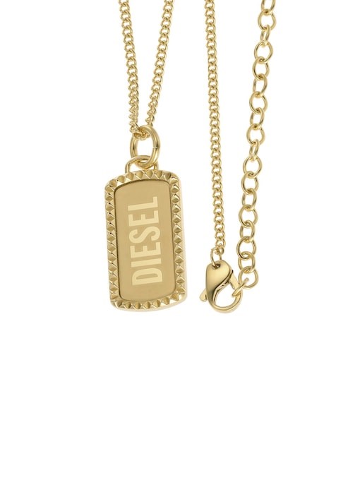 Diesel Steel Gold Pendant DX1456710