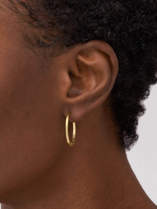 Ellis Essentials Gold-Tone Stainless Steel Hoop Earrings