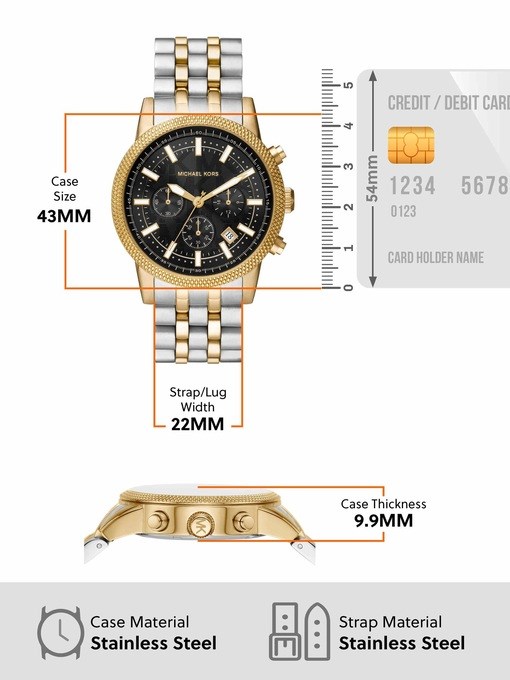 Michael Kors Hutton Two Tone Watch MK8954