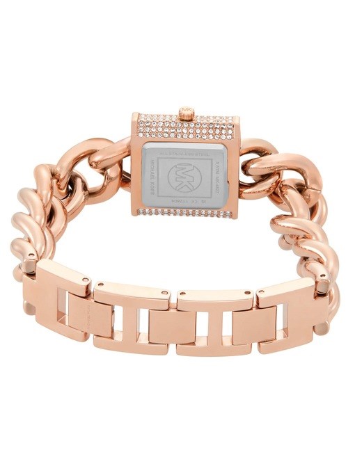 Michael Kors Mk Chain Lock Rose Gold Watch MK4827