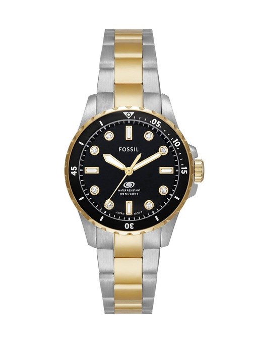 Fossil Blue Dive Two Tone Watch ES5349