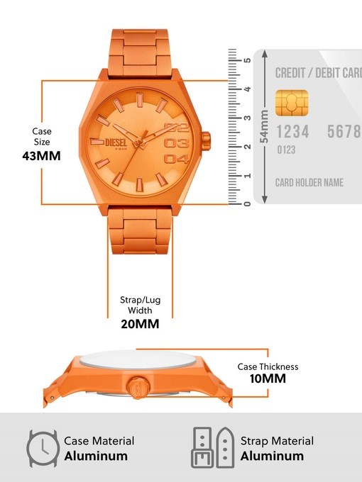 Diesel Scraper Orange Watch DZ2209