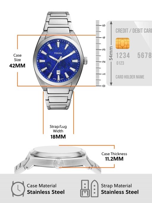 Fossil Everett Silver Watch FS6058 Fossil Everett Silver Watch FS6058