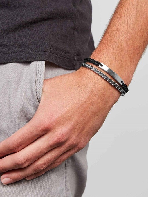 Fossil Vintage Casual Silver Bracelet JF03325040