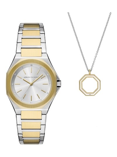 Armani Exchange Two Tone Watch AX7161SET