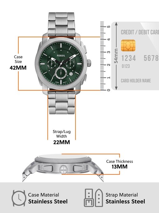 Fossil Machine Silver Watch FS6079