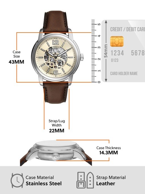 Fossil Heritage Brown Watch ME3264