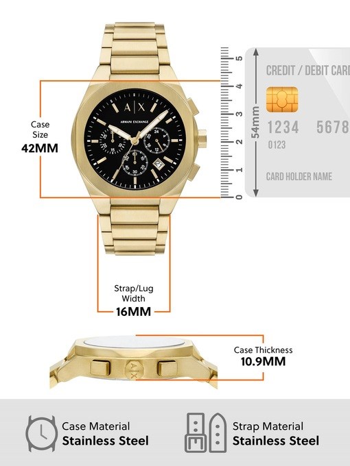 Armani Exchange Gold Watch AX4180