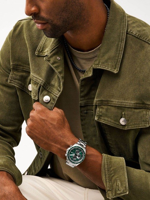 Fossil Autocross Silver Watch BQ2878