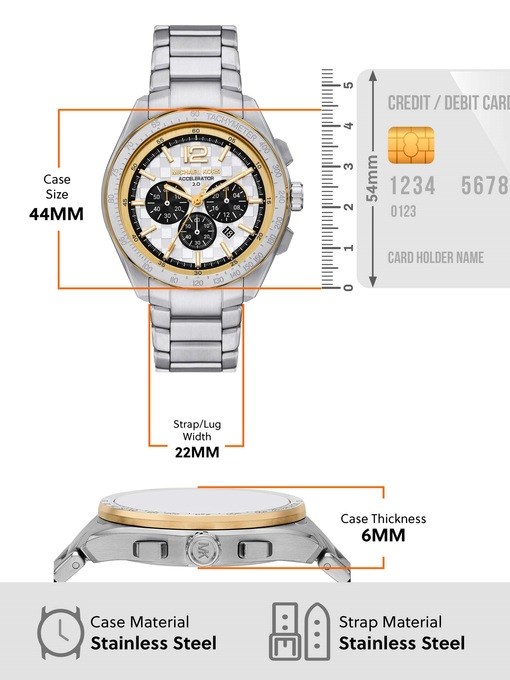 Michael Kors Accelerator 2.0 Silver Watch MK9188