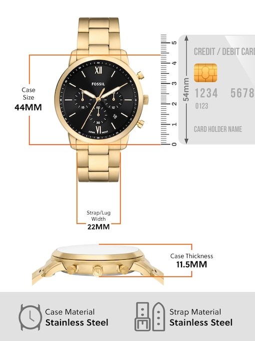 Fossil Neutra Gold Watch FS6093