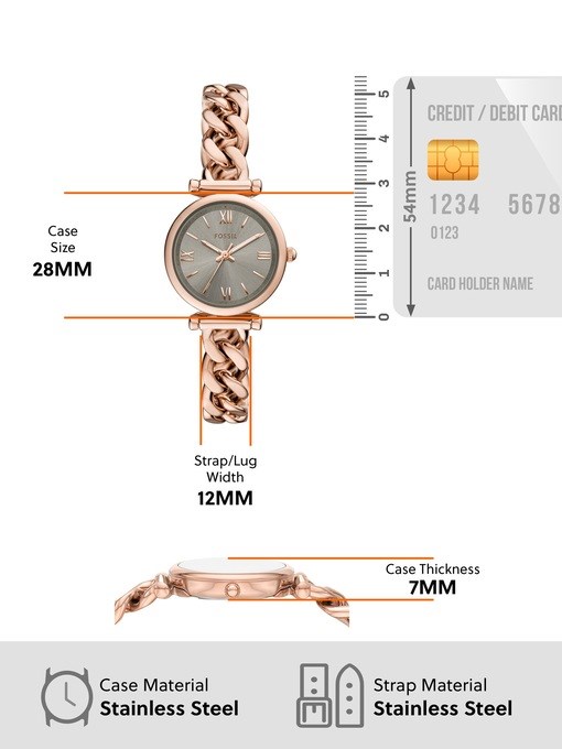 Fossil Carlie Rose Gold Watch ES5378SET