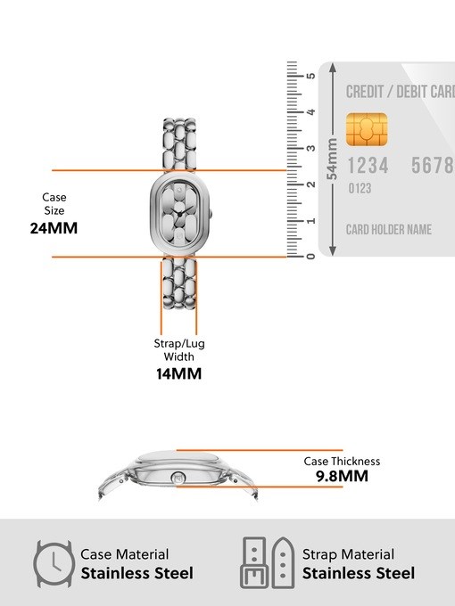 Fossil Sloan Silver Watch ES5381