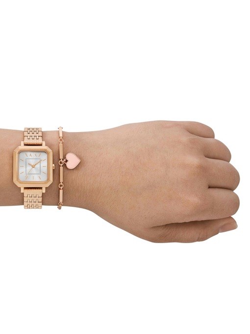 Armani Exchange Rose Gold Watch AX7164SET