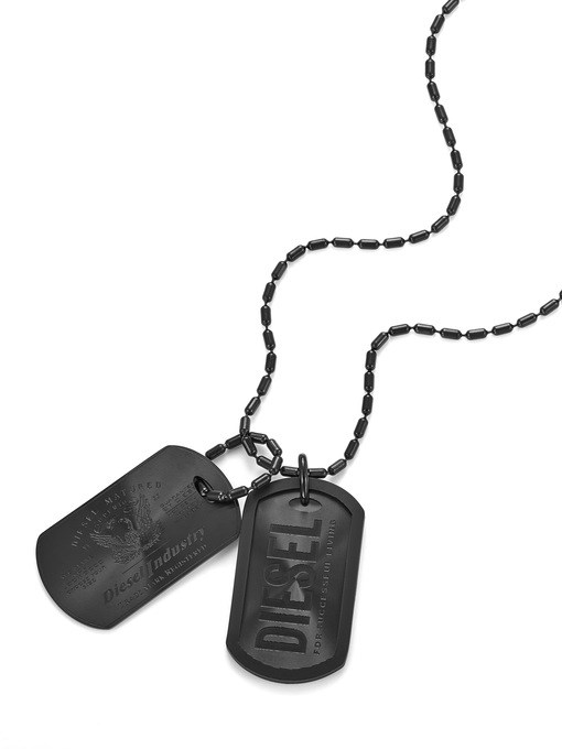 Diesel Font Black Necklace DX1554001