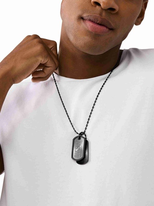 Diesel Font Black Necklace DX1554001