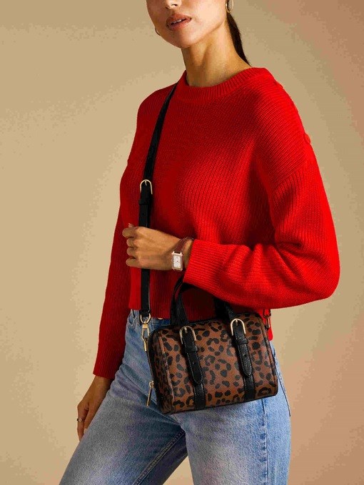 Fossil Carlie Brown Satchel Bag ZB11086234