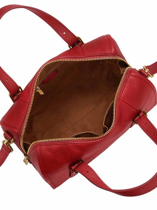 Fossil Carlie Red Satchel Bag ZB1772611