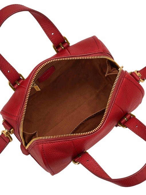Fossil Carlie Red Satchel Bag ZB1856611