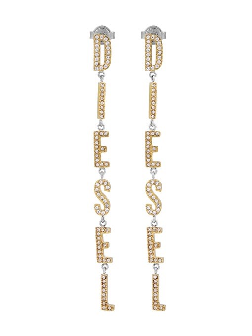 Diesel Oval D Logo Gold Earring DX1590710
