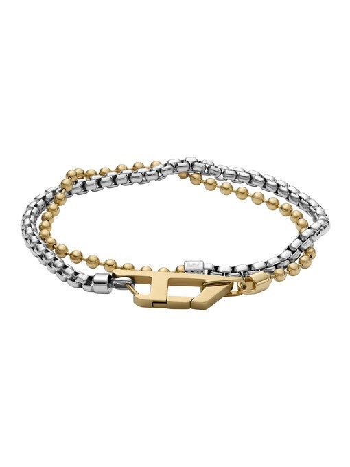 Diesel D Logo Two Tone Bracelet DX1570931