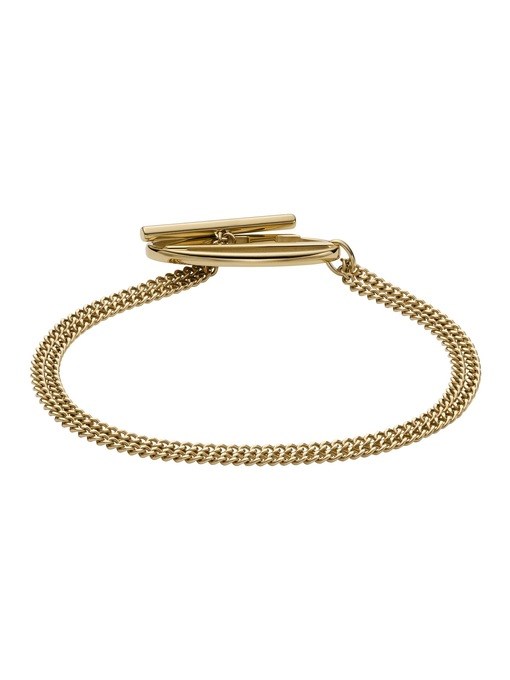 Diesel Oval D Logo Gold Bracelet DX1571710