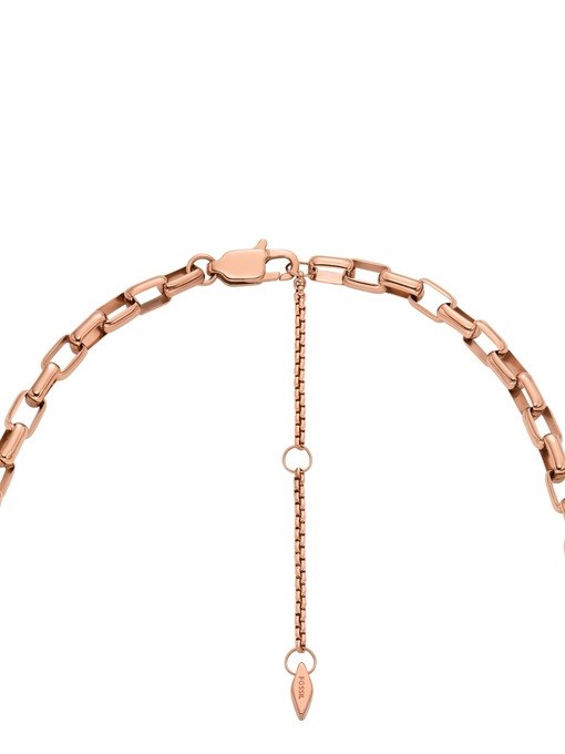 Fossil Archival Rose Gold Necklace JOF01101791 Fossil Archival Rose Gold Necklace JOF01101791