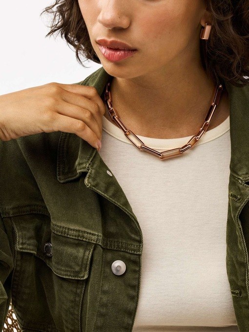 Fossil Archival Rose Gold Necklace JOA00903791 Fossil Archival Rose Gold Necklace JOA00903791