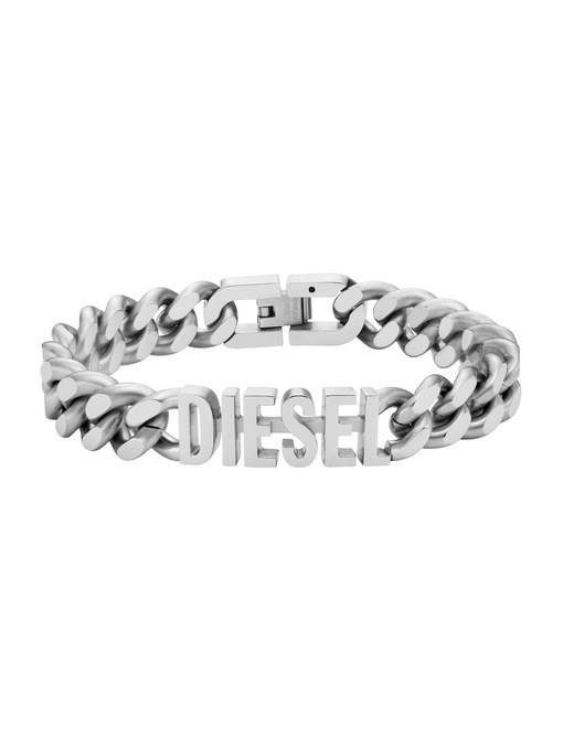 Diesel D Logo Silver Bracelet DX1574931