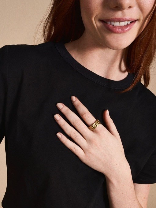 Fossil Harlow Gold Ring JF046997109