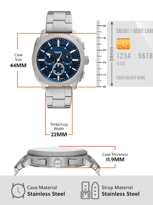 Fossil Machine Silver Watch FS6096 Fossil Machine Silver Watch FS6096