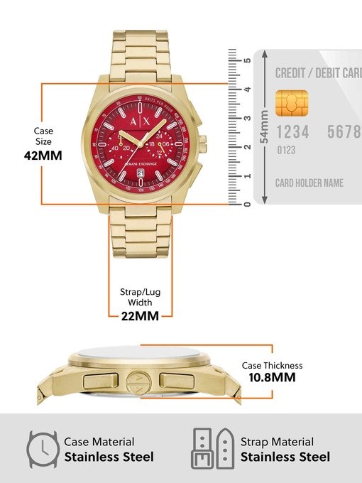 Armani Exchange Gold Watch AX2863