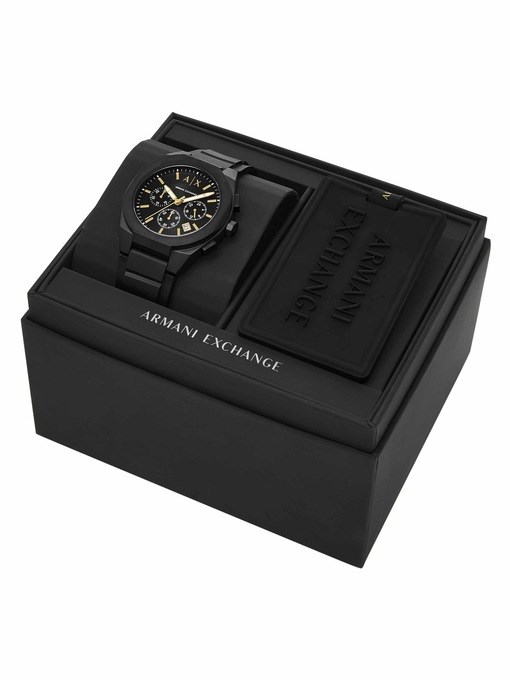Armani Exchange Black Watch AX7165SET