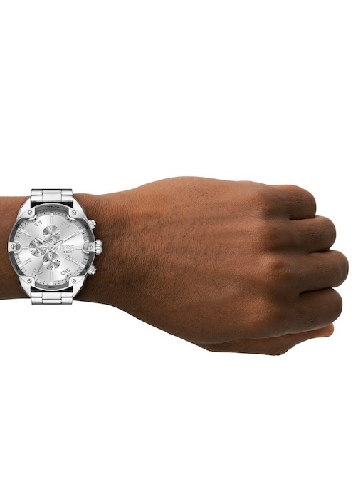 Diesel Spiked Silver Watch DZ4677