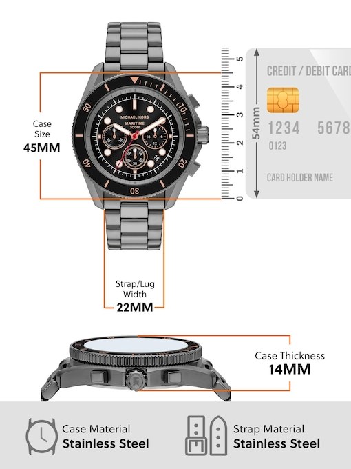 Michael Kors Maritime Gun-Metal Watch MK9204
