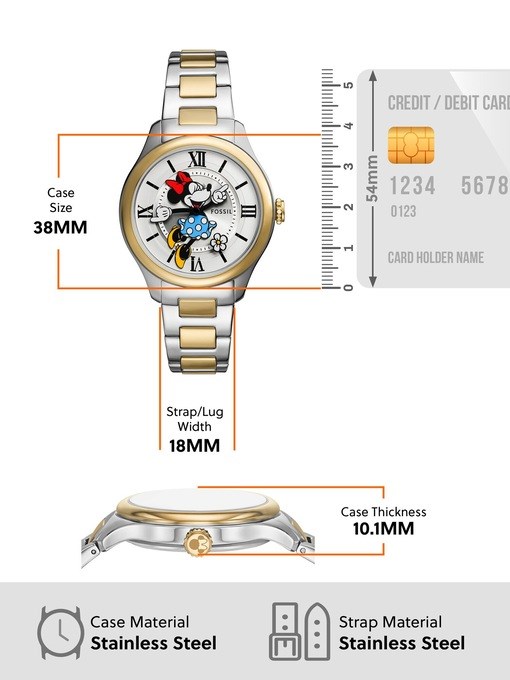 Fossil Mickey and Friends Two Tone Watch SE1122 Fossil Mickey and Friends Two Tone Watch SE1122