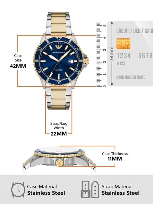 Emporio Armani Two Tone Watch AR11682