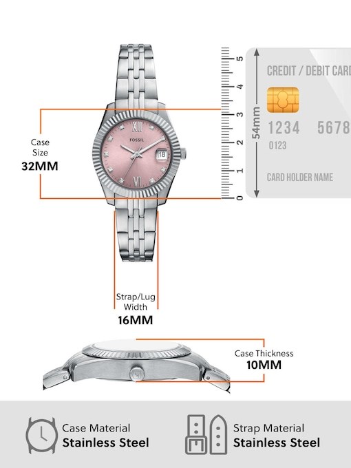 Fossil Scarlette Silver Watch ES5403 Fossil Scarlette Silver Watch ES5403