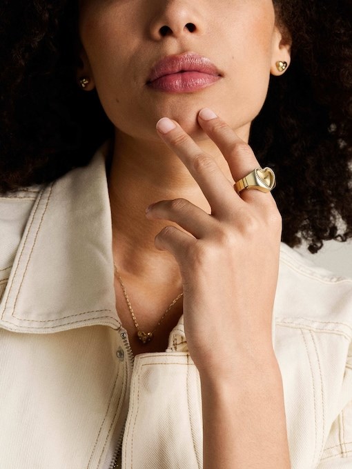 Fossil Watch Ring Gold Watch ES5407