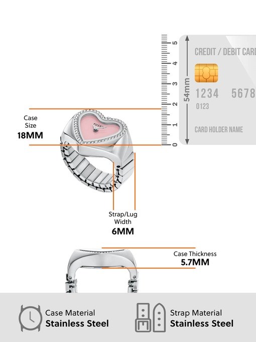 Fossil Watch Ring Silver Watch ES5408