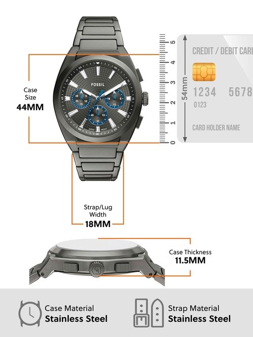 Fossil Everett Gun-Metal Watch FS6107