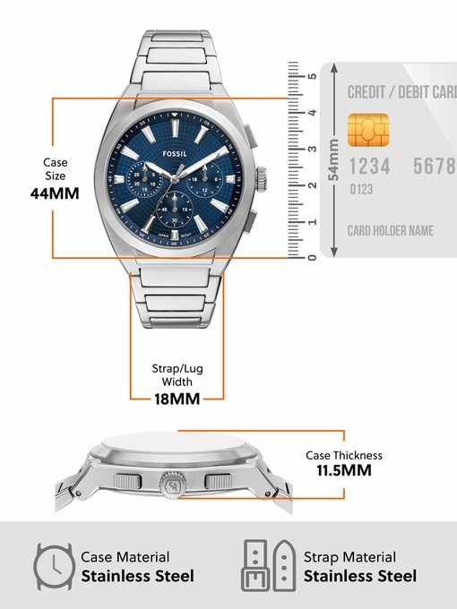 Fossil Everett Silver Watch FS6104