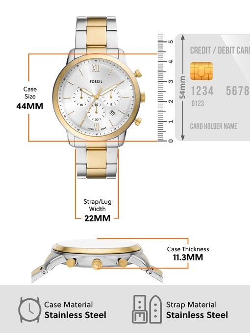 Fossil Neutra Two Tone Watch FS6112