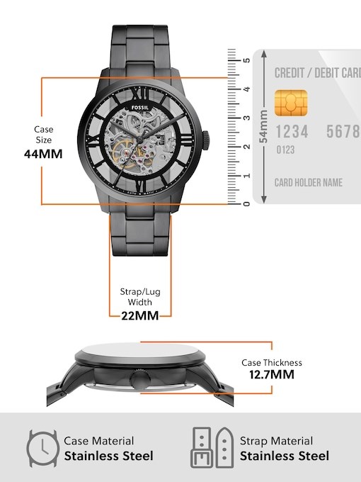 Fossil Townsman Gun-Metal Watch ME3268