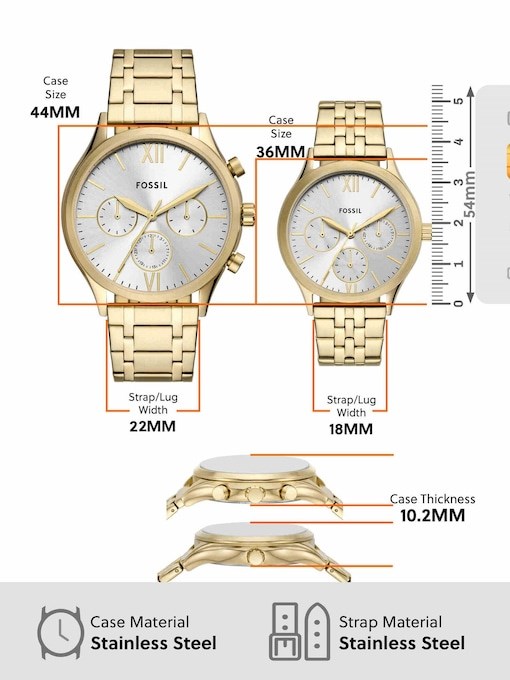 Fossil Fenmore Gold Watch BQ2899SET