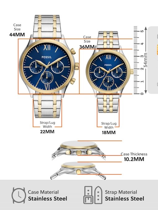 Fossil Fenmore Two Tone Watch BQ2900SET