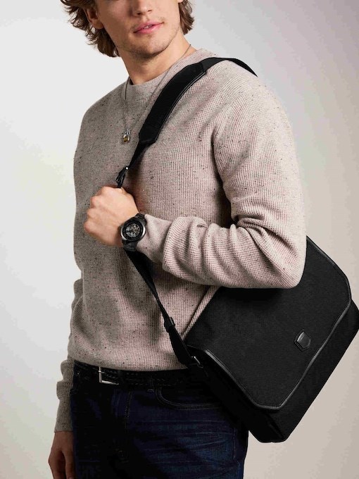Fossil Hayes Black Courier Bag MBG9628001