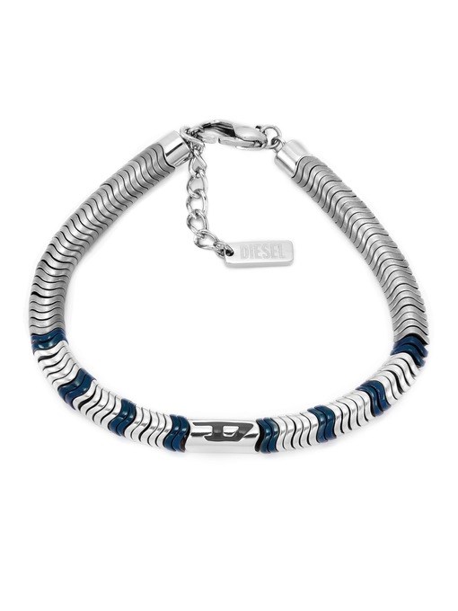 Diesel D Logo Silver Bracelet DX1574931