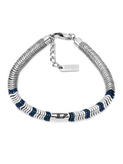 Diesel D Logo Silver Bracelet DX1574931