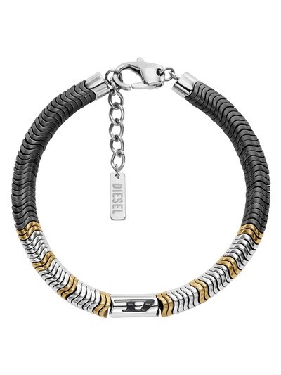 Diesel D Logo Silver Bracelet DX1573931